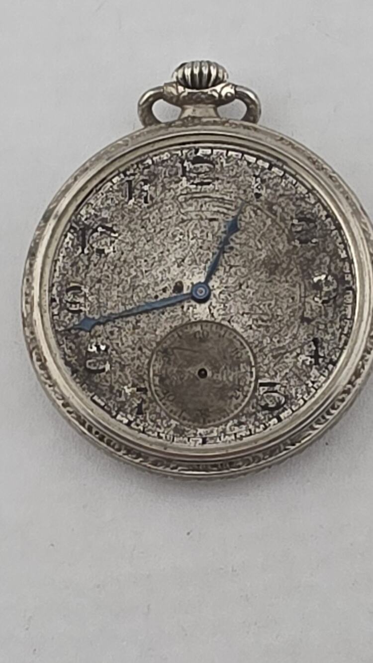 Vintage 1927 Elgin 7J Pocket Watch Grade 303 Parts Or Repair Not Running